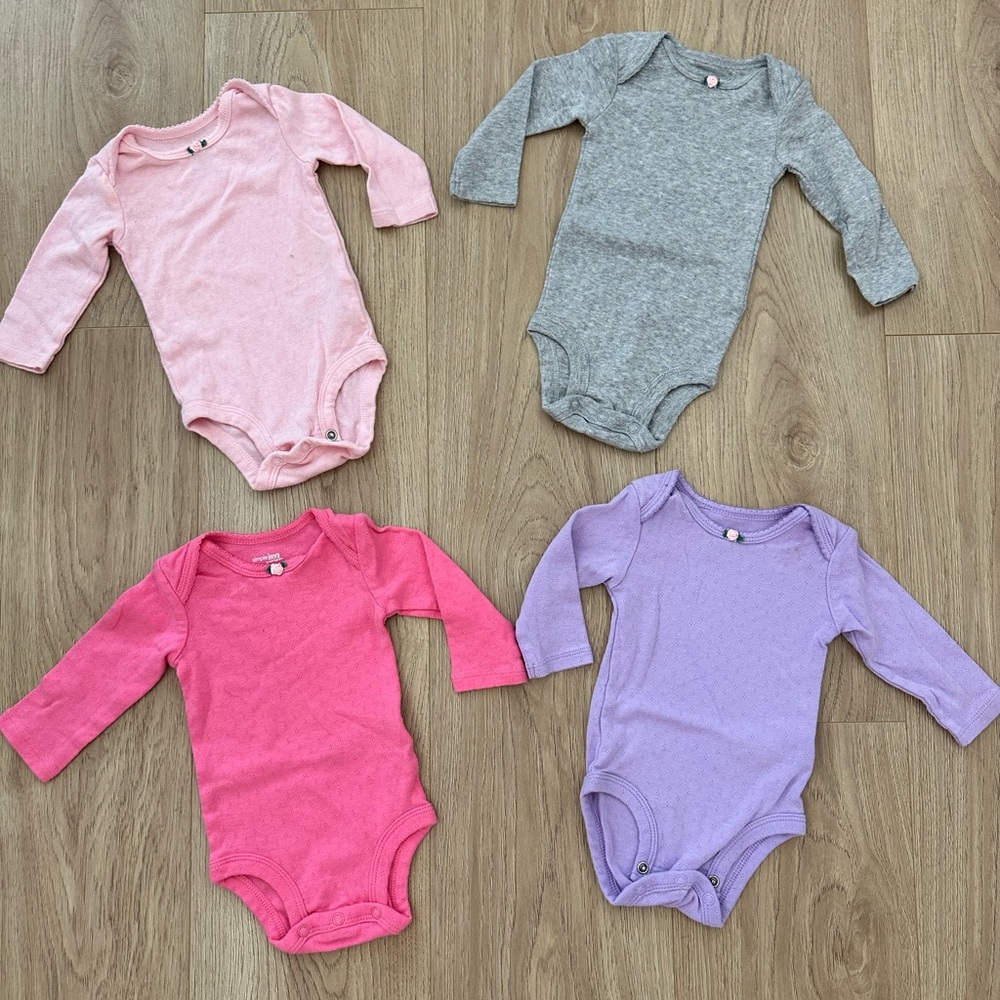 Simply Joys by Carter’s Long Sleeve 0-3 Months Onesies - Set of 4